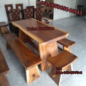 AddText 10 06 07.44.58 300x300 - Set meja Makan kayu trembesi